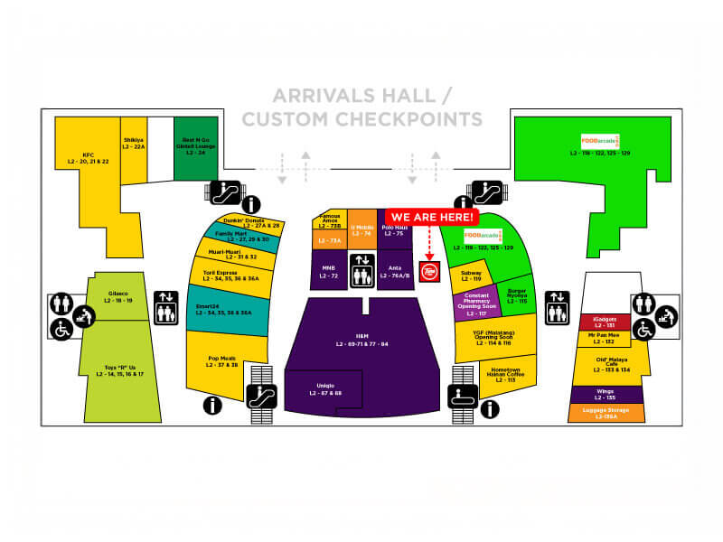 KLIA Terminal 2 Map
